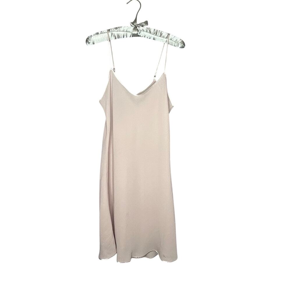 VTG Farr West Slip Dress Women 36 Tan Very Sheer Romantic Staple Fairy Core